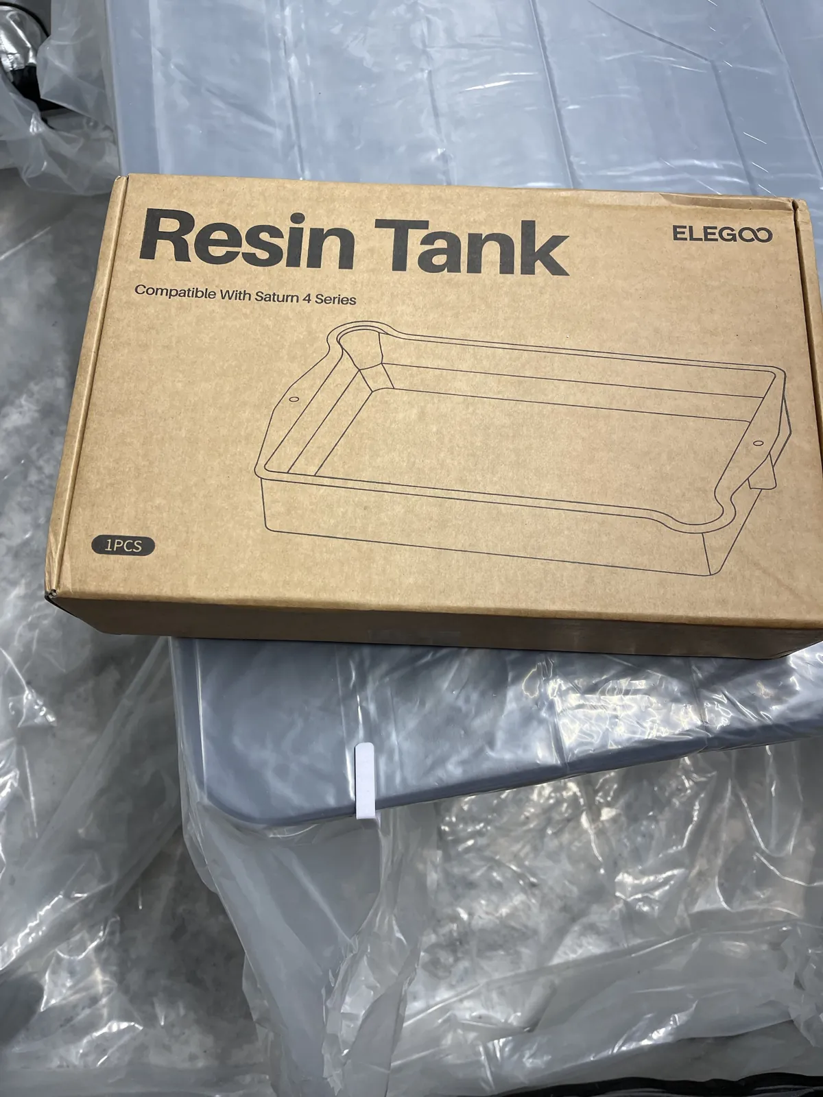 The Elegoo resin vat box for the Saturn 4 Ultra; this was one of the missing parts.